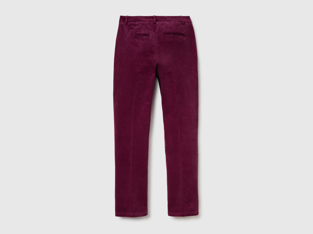 Chino in velluto elasticizzato