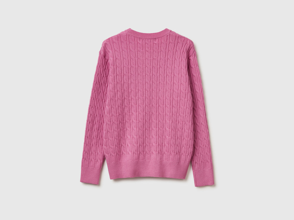 Maglione con trecce