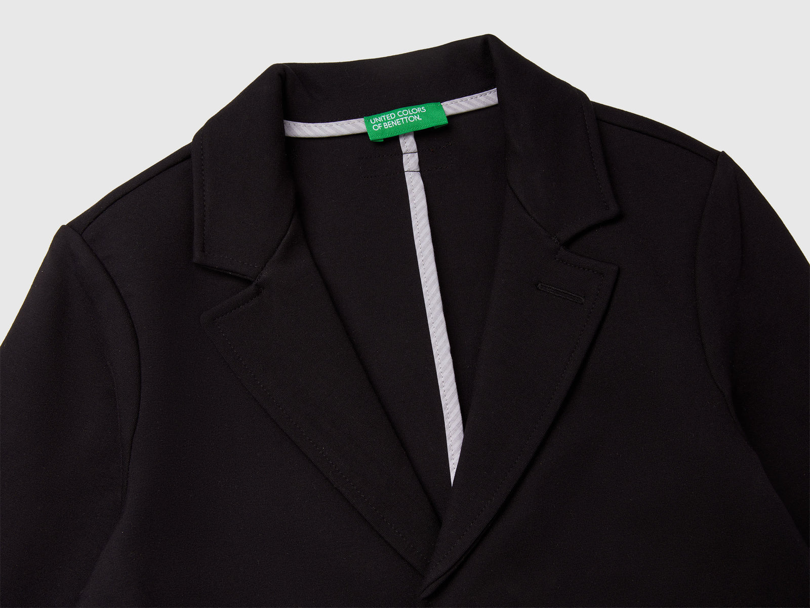 Blazer in misto viscosa da bambino nero 3 | Benetton Outlet