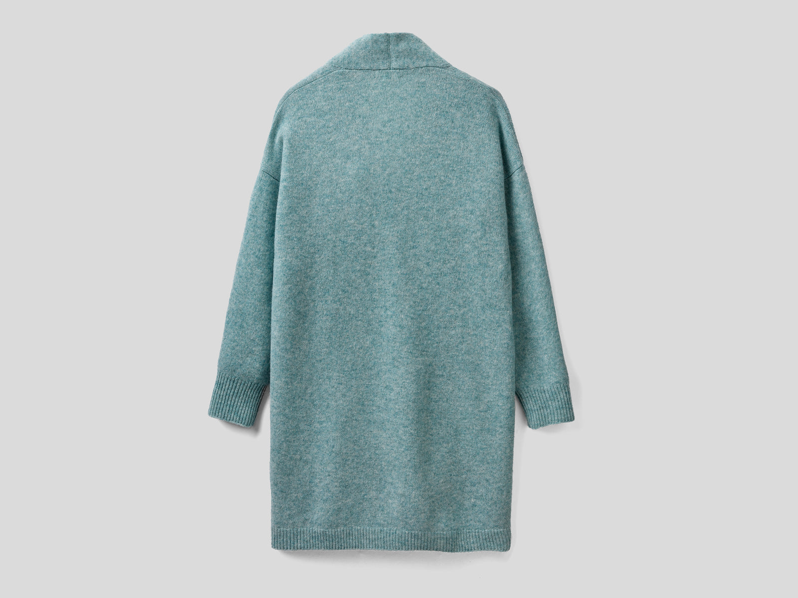 Cappotto in pura lana Shetland da donna celeste 2 | Benetton Outlet
