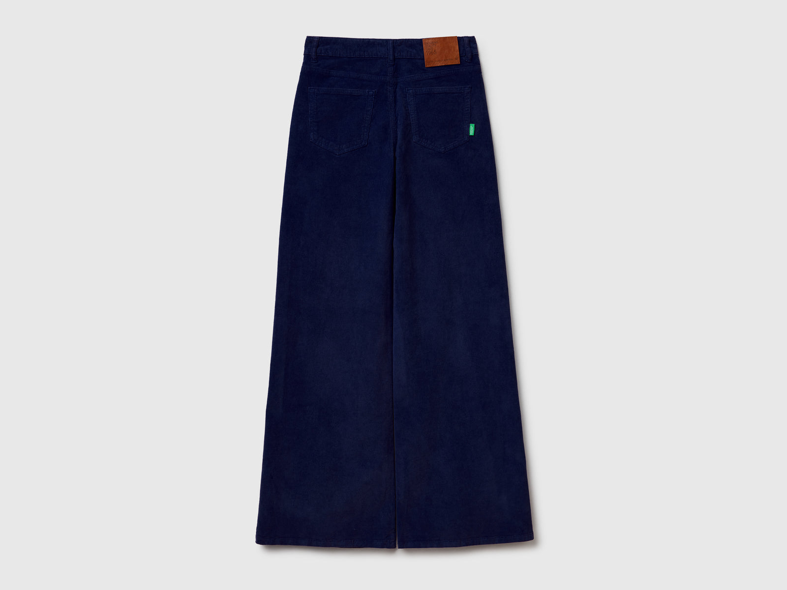 Pantaloni wide fit in velluto da donna blu scuro 2 | Benetton Outlet