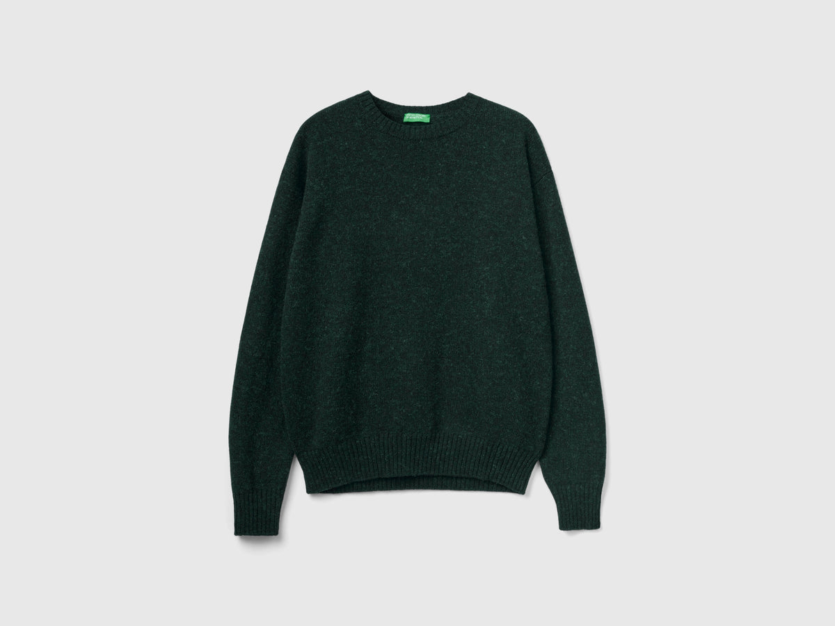 Maglia girocollo in pura lana Shetland
