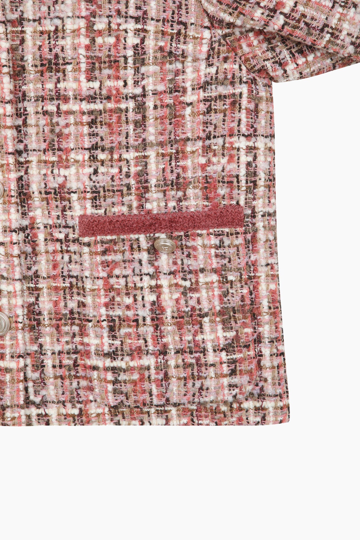 Giacca in tweed con bottoni gioiello