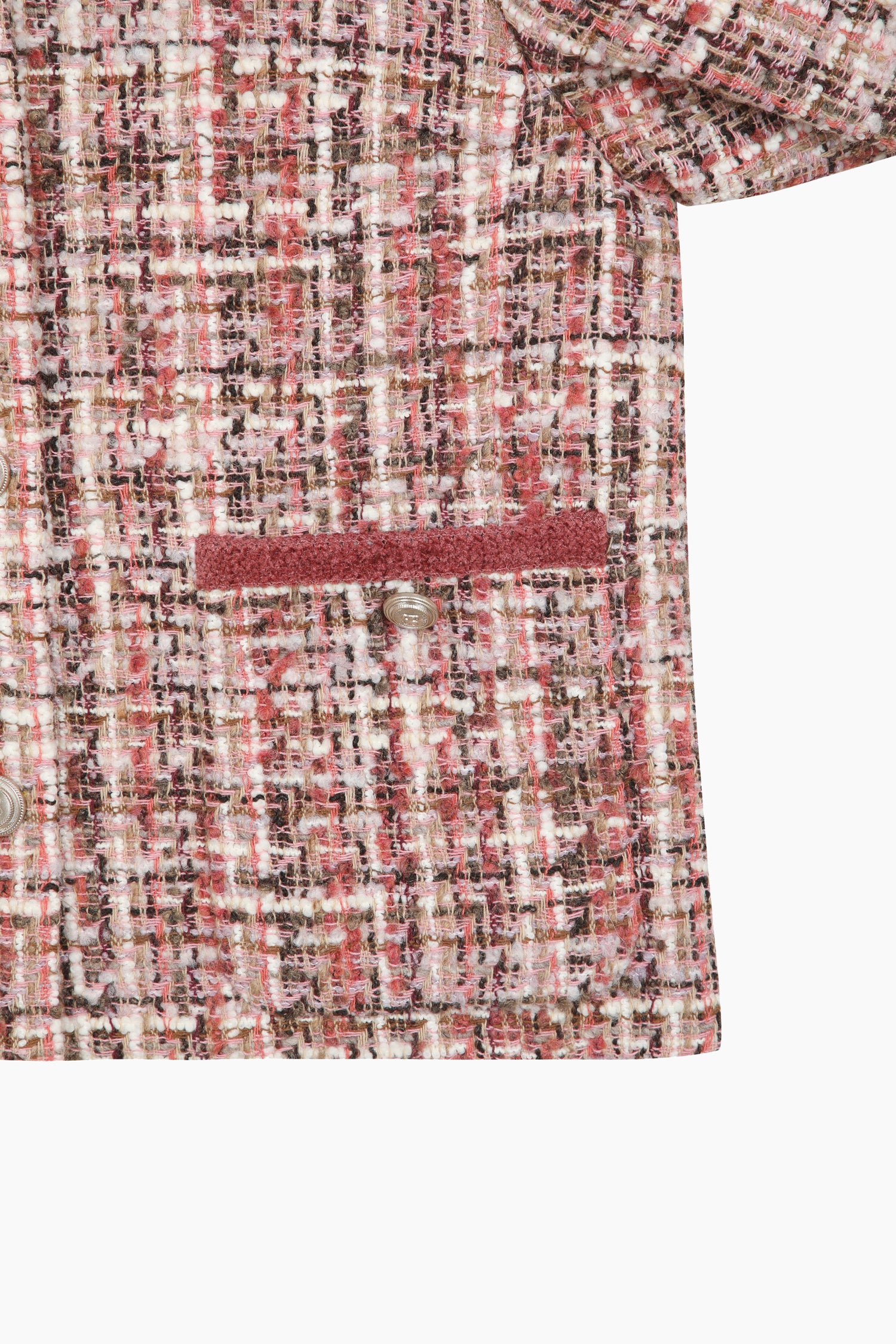 Giacca in tweed con bottoni gioiello da donna rosso 4 | Sisley Outlet