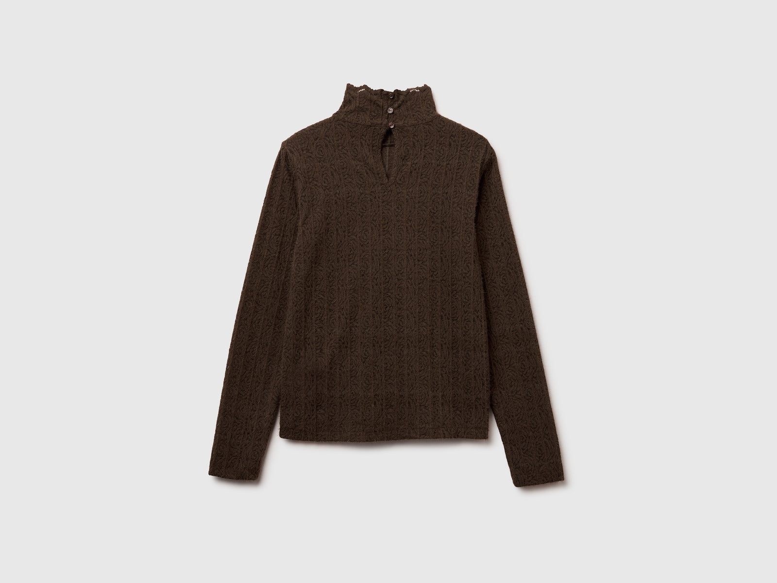 Blusa in pizzo slim fit da donna marrone 2 | Benetton Outlet