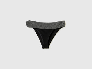 Slip mare in lycra lucida elasticizzata con fusciacca in vita in lurex