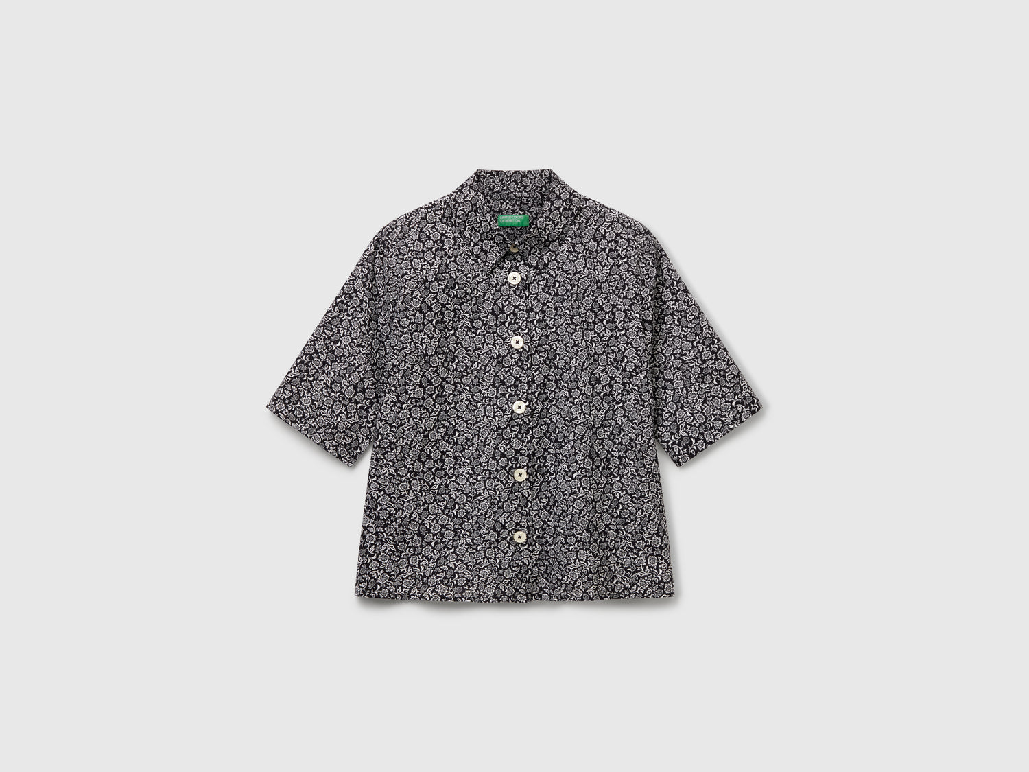 Camicia fantasia a manica corta da donna multi-color | Benetton Outlet