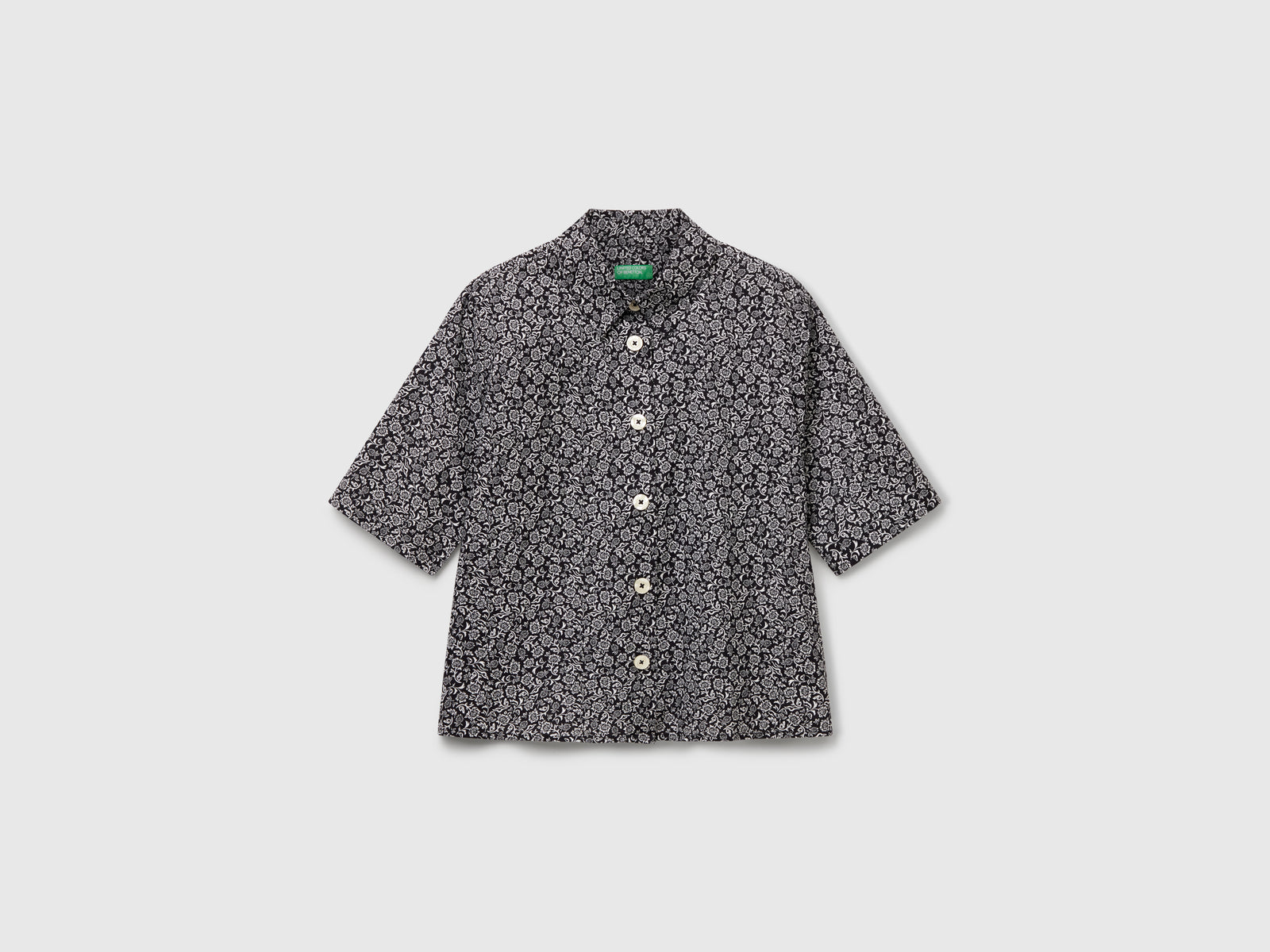 Camicia fantasia a manica corta da donna multi-color | Benetton Outlet
