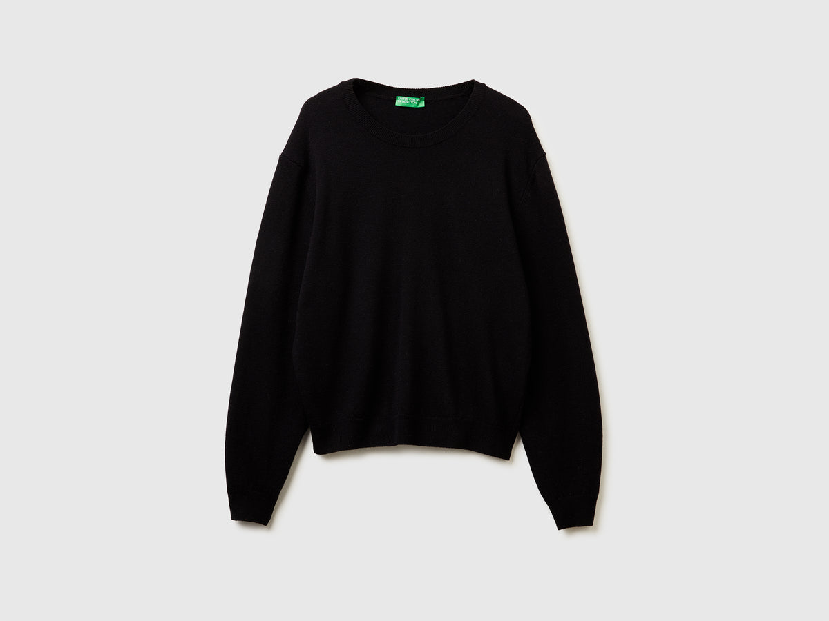 Maglia relaxed fit in pura lana Merino