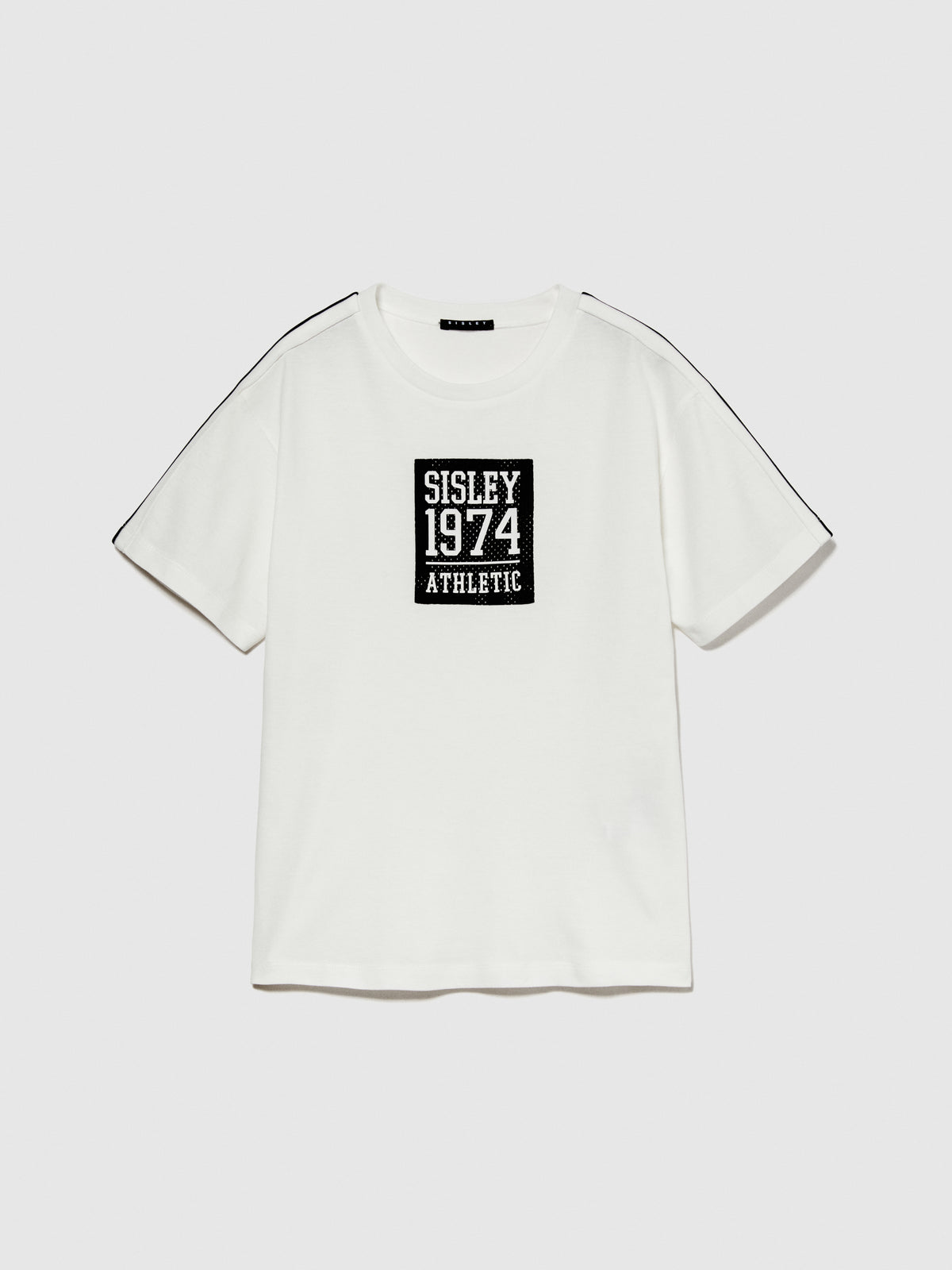 T-shirt con inserto a contrasto