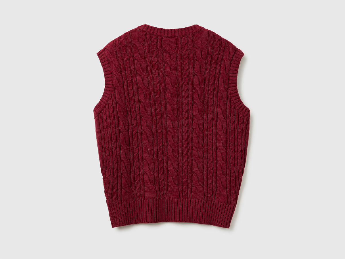 Gilet con trecce