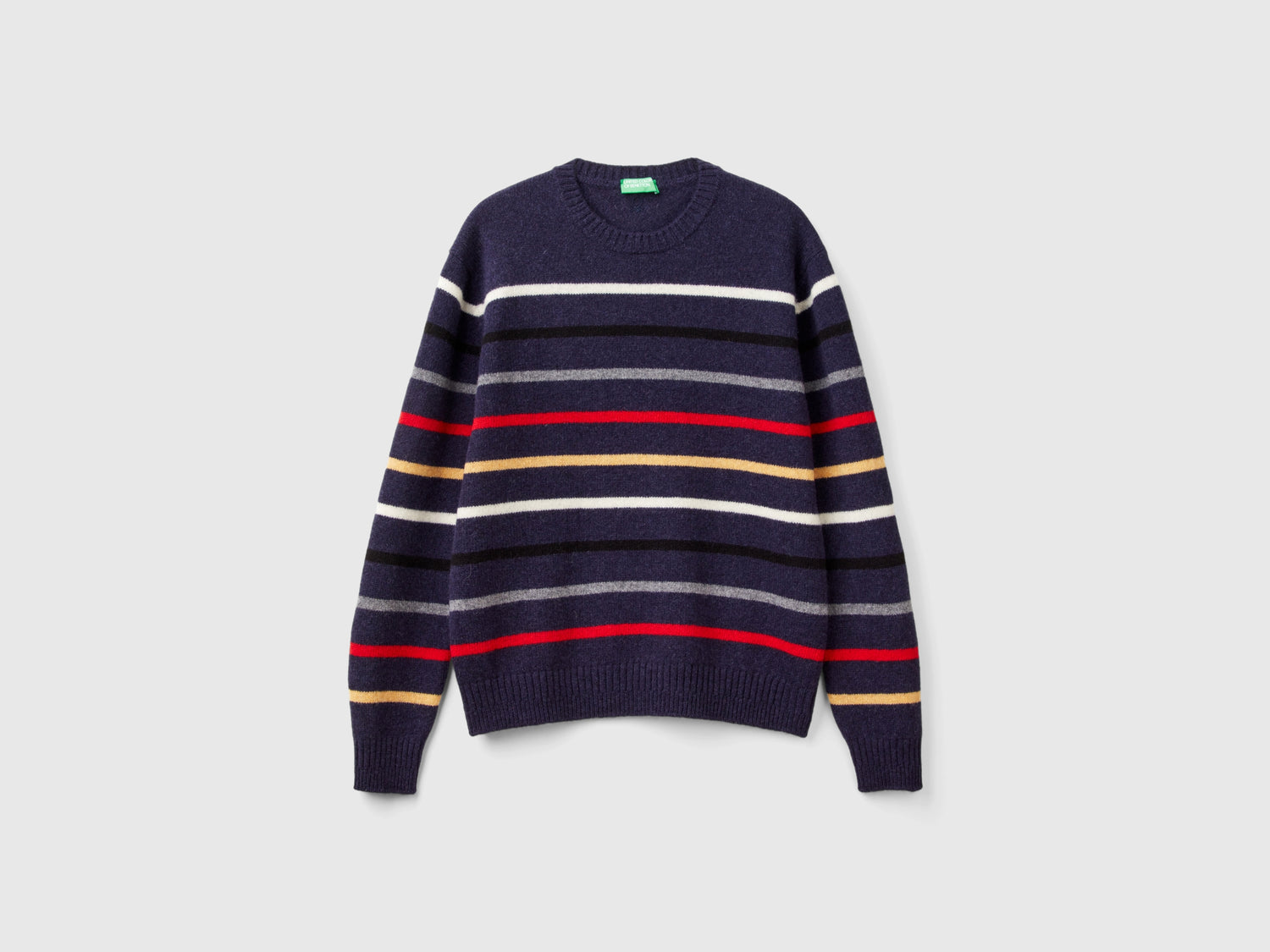 Maglia in pura lana Shetland da uomo blu scuro | Benetton Outlet