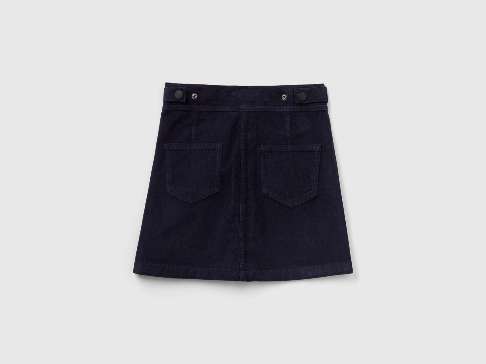 Gonna in velluto a coste da bambina blu scuro 2 | Benetton Outlet