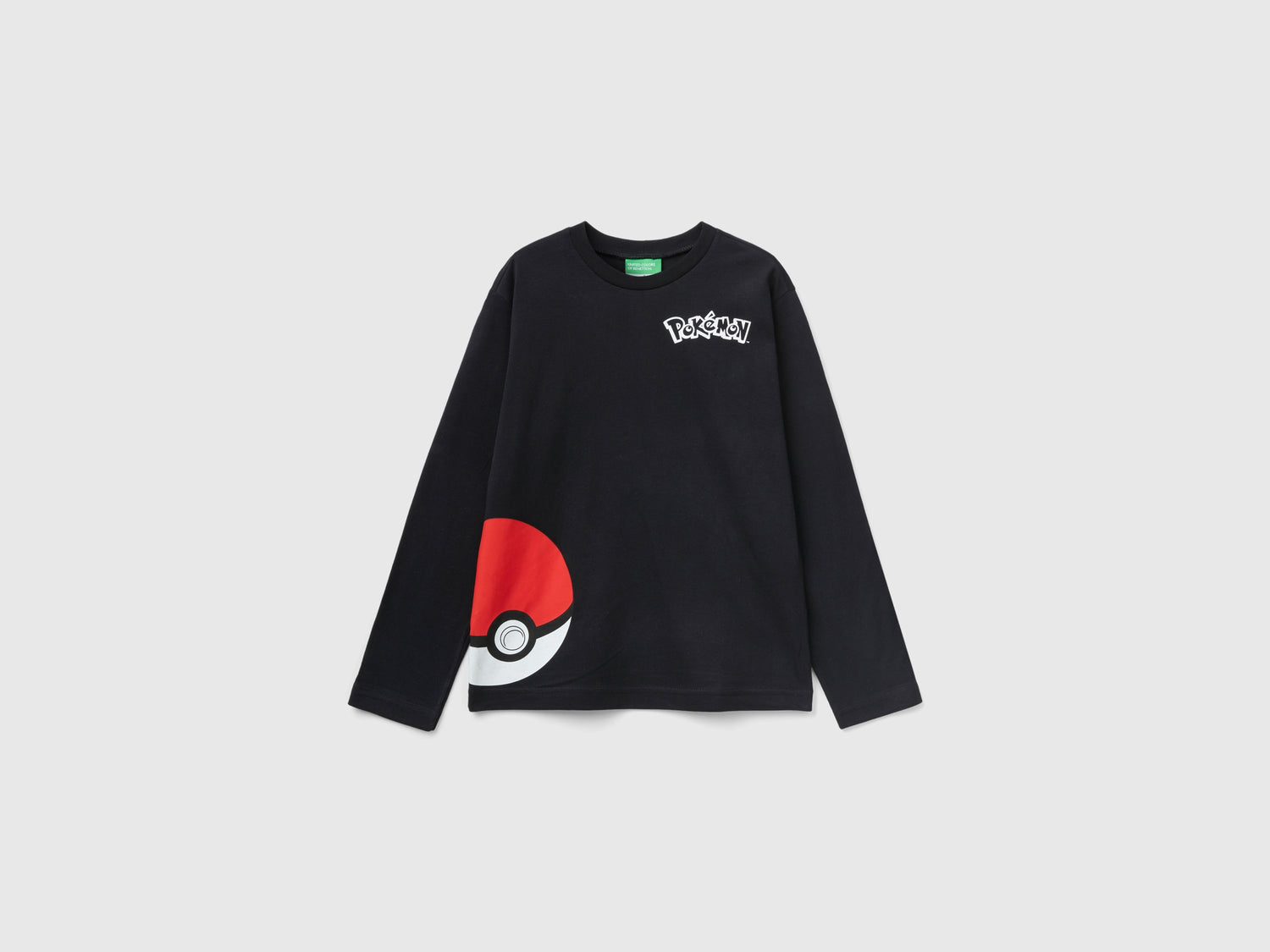 Maglietta Pokémon 100% cotone da bambino nero | Benetton Outlet