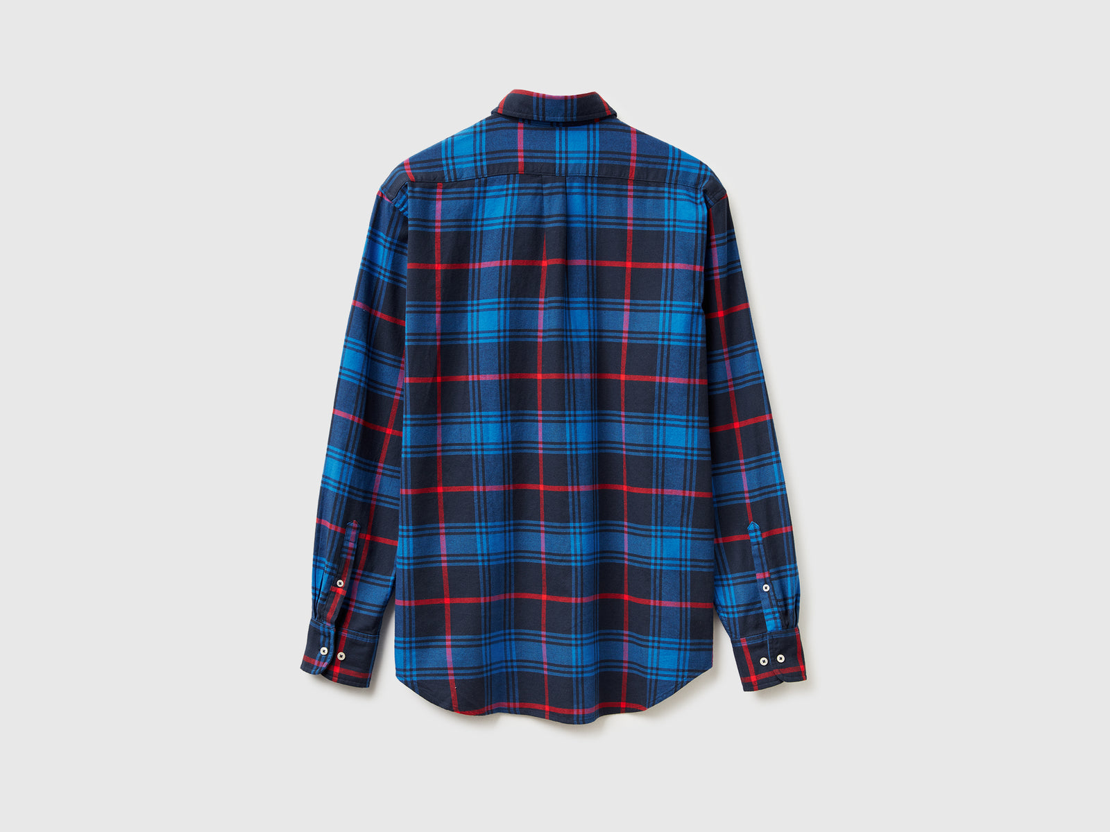 Camicia button down in flanella da uomo avio 2 | Benetton Outlet