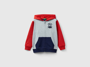 Felpa con zip e cappuccio