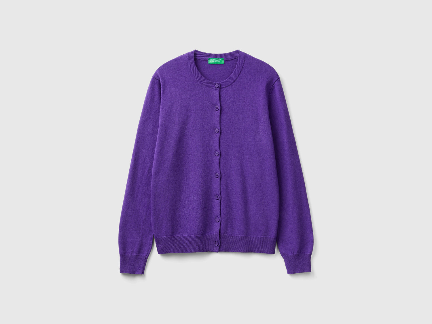 Cardigan in misto lana e cashmere da donna viola | Benetton Outlet