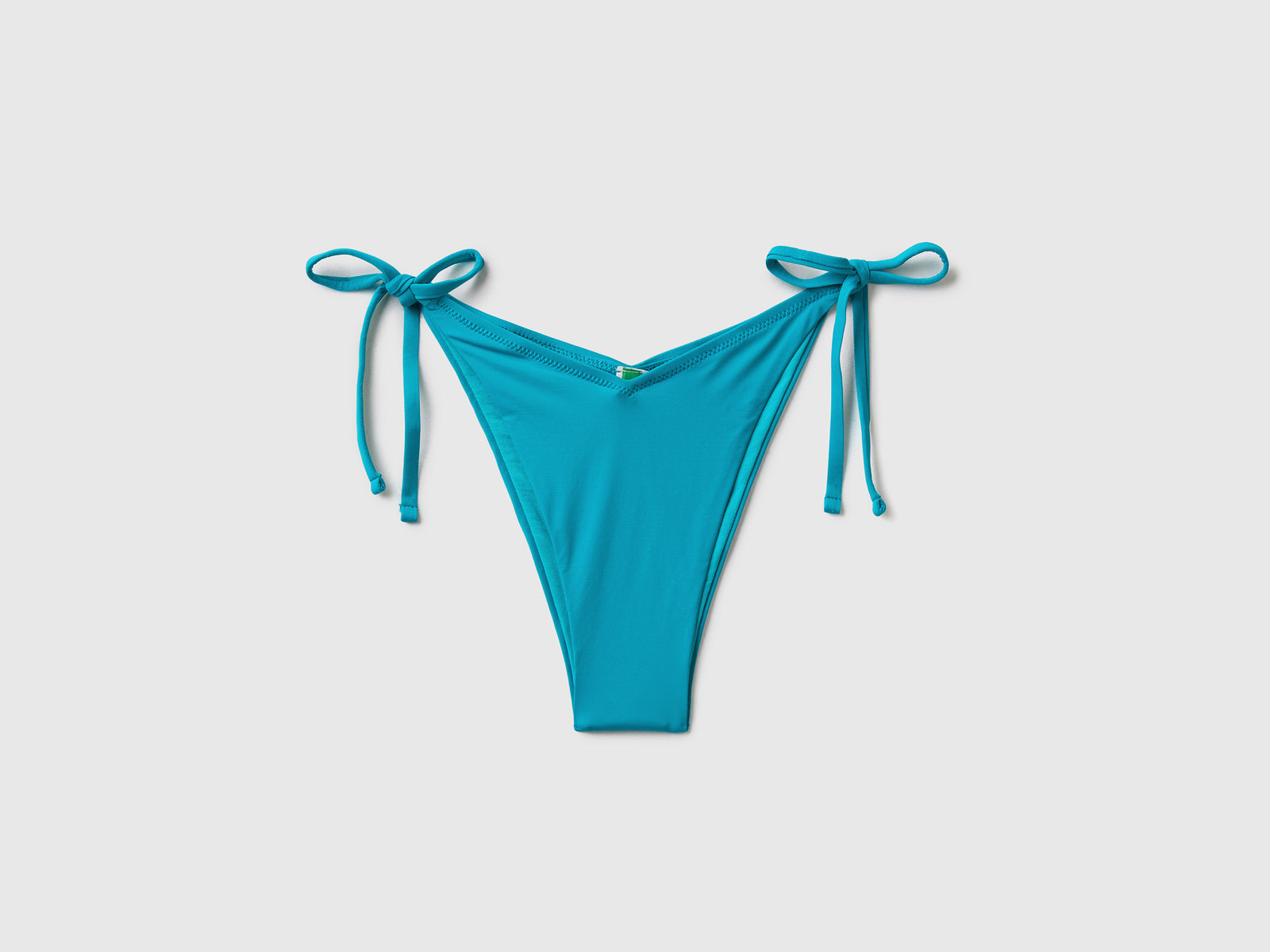 Slip mare elasticizzati con taglio a V e laccetti da annodare sui fianchi da donna turchese | Benetton Outlet