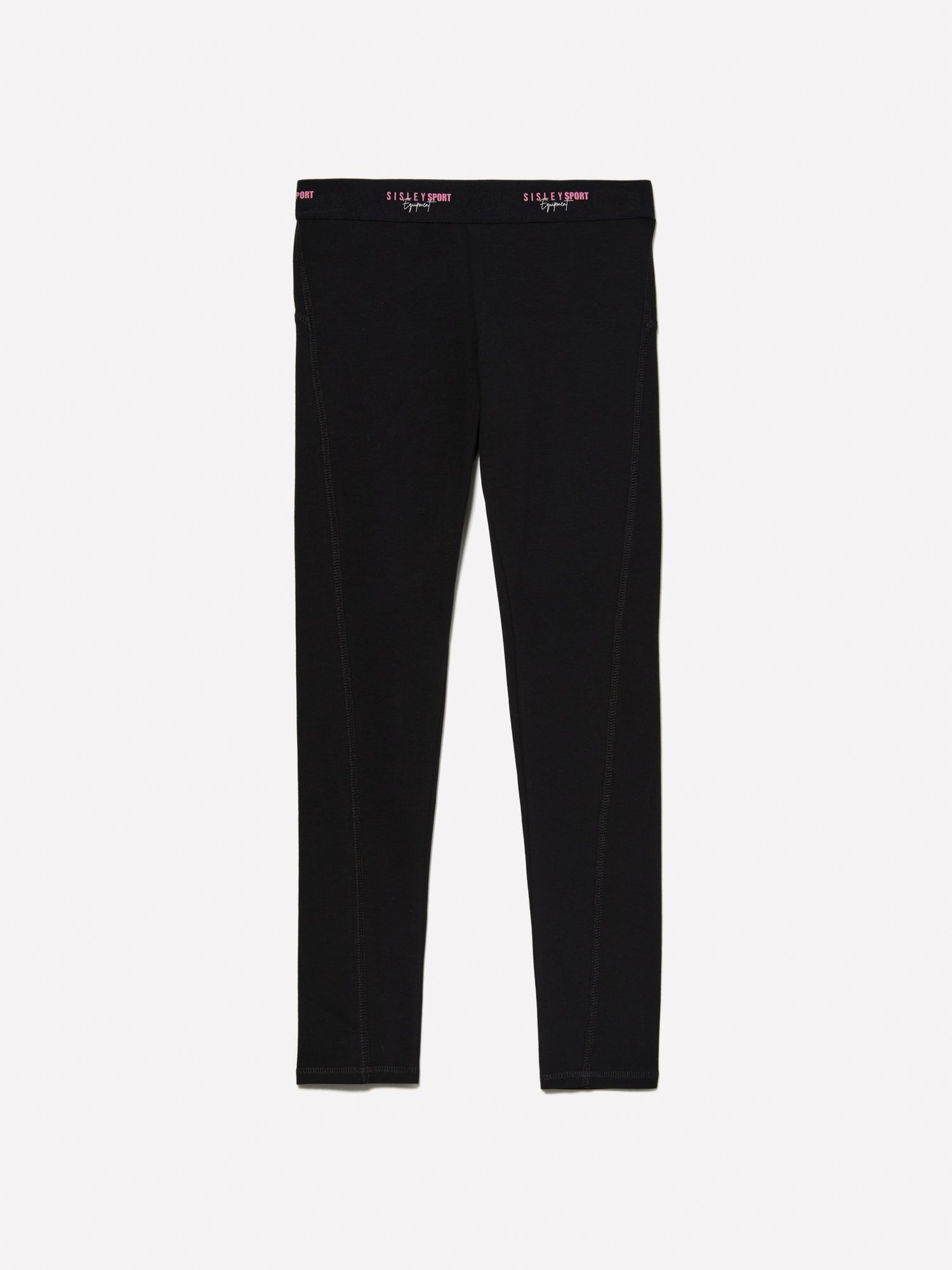 Leggings con elastico logato da bambina nero | Sisley young Outlet