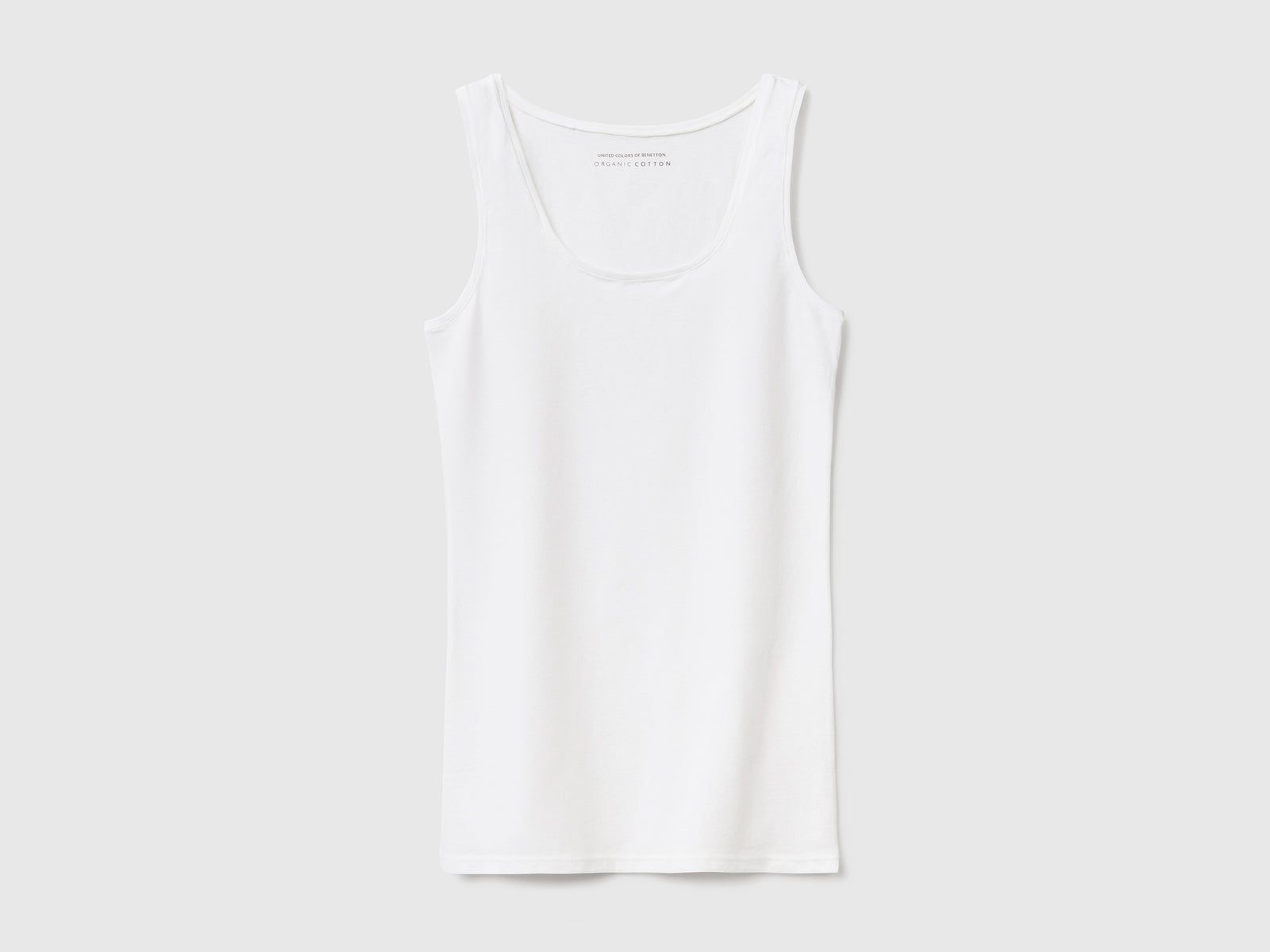 Canotta in cotone  super stretch da donna bianco | Benetton Outlet