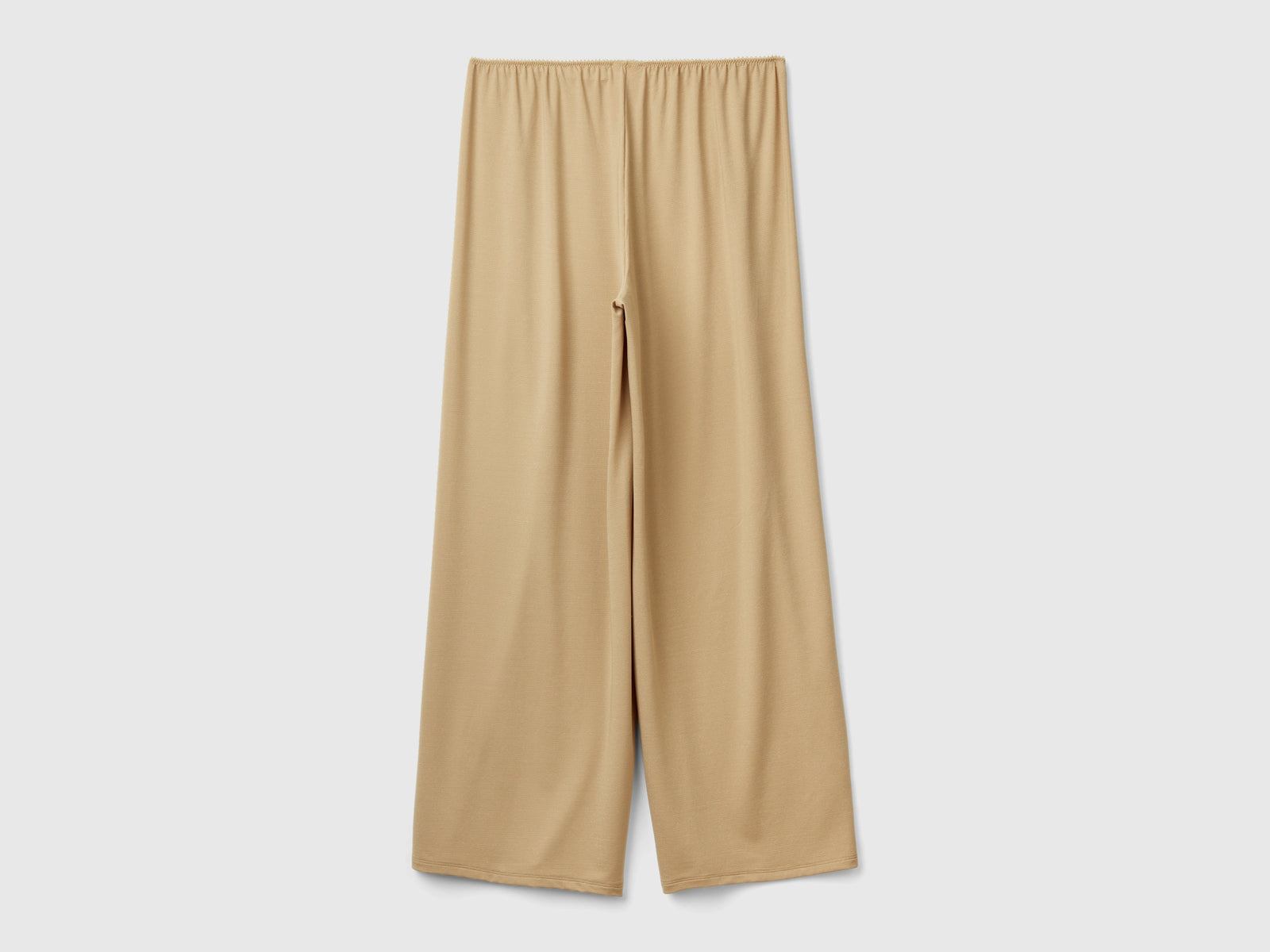 Pantaloni ampi con lurex da donna beige 2 | Benetton Outlet