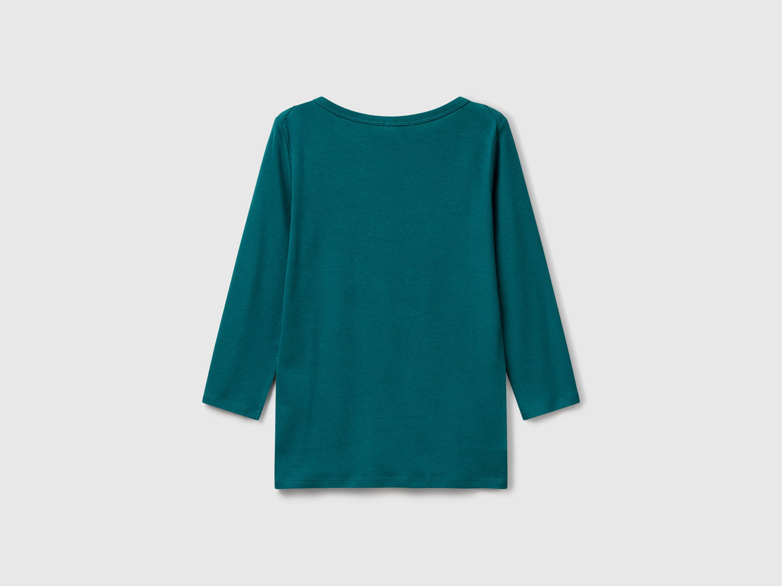 T-shirt con scollo a barchetta da donna verde scuro 2 | Benetton Outlet