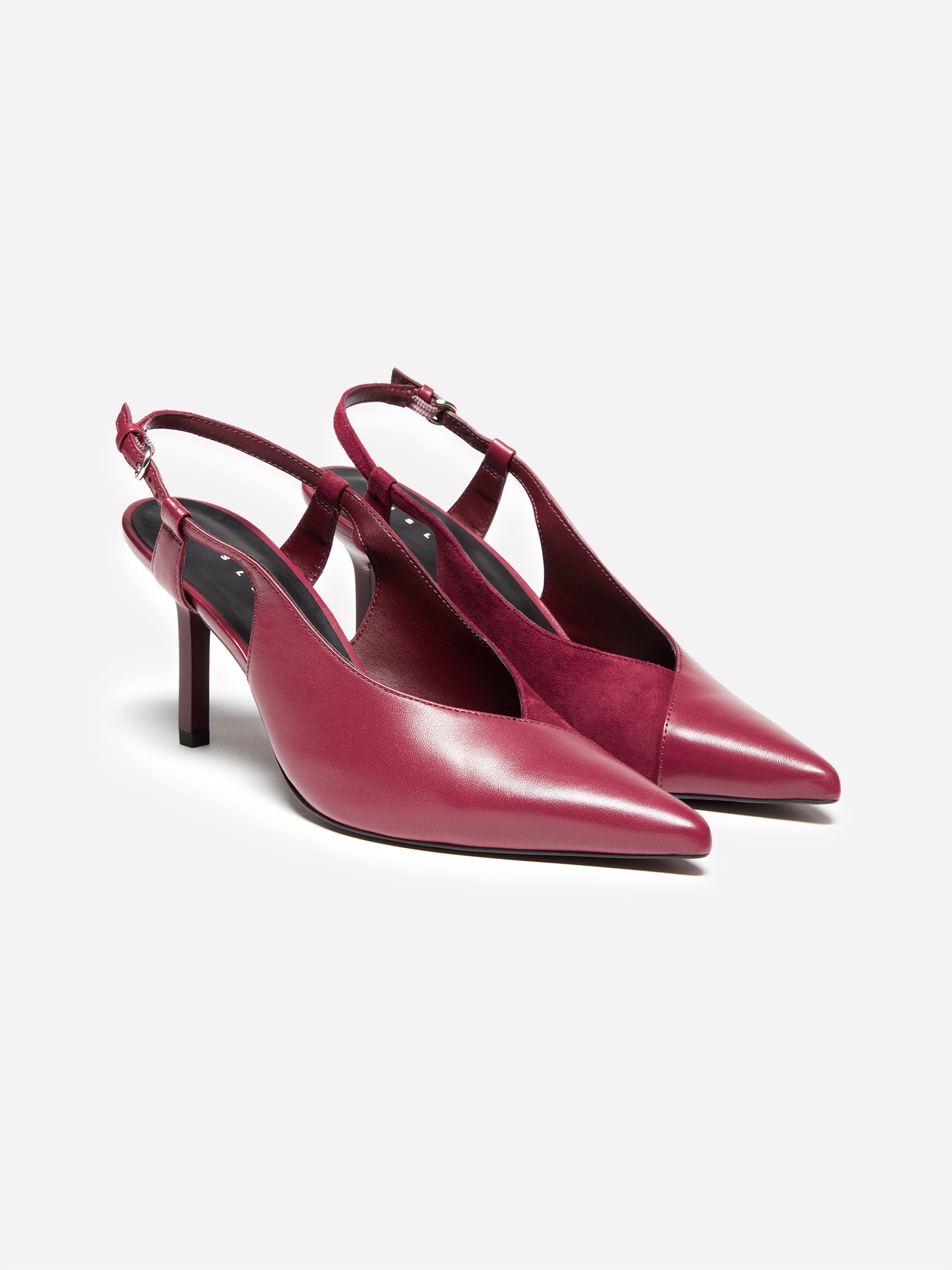 Slingback in 100% pelle da donna bordeaux | Sisley Outlet
