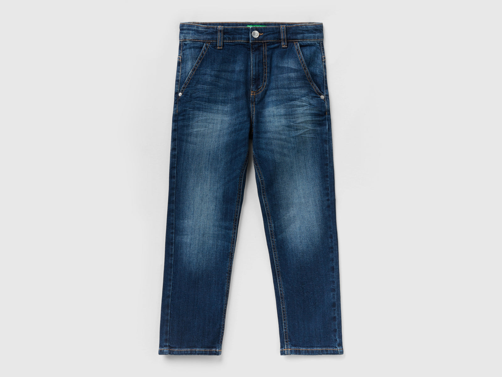 Jeans carrot fit da bambino blu | Benetton Outlet