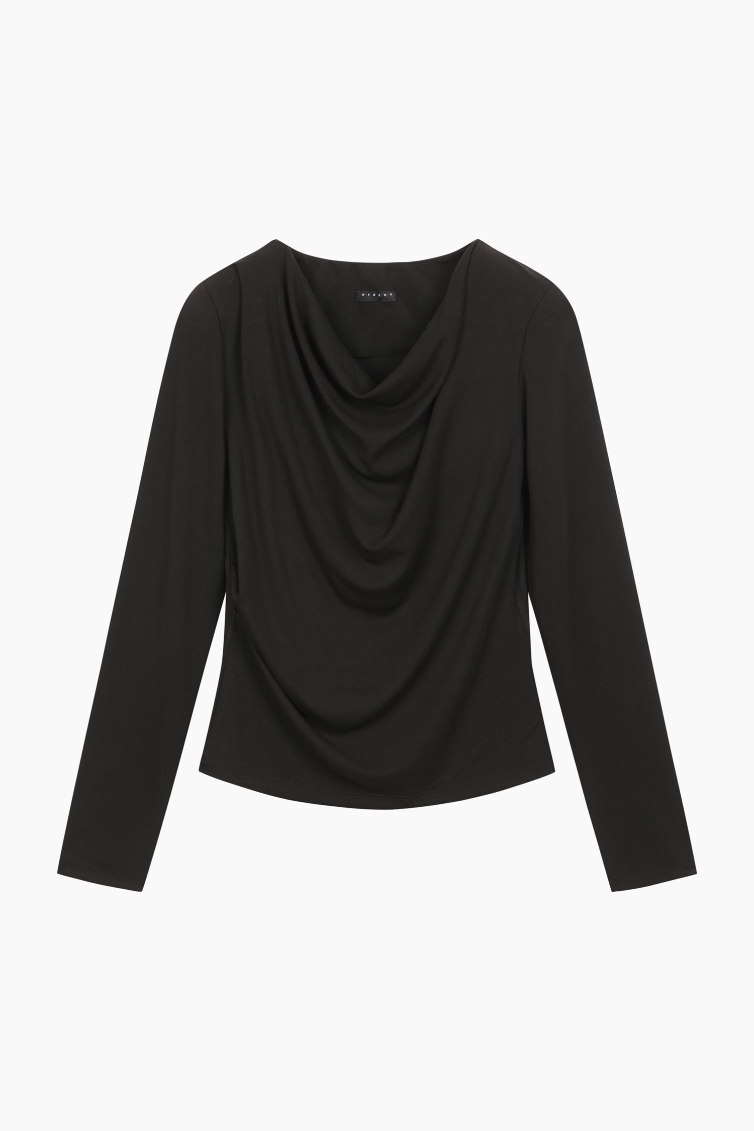 T-shirt con contrasto e ricamo da donna nero | Sisley Outlet