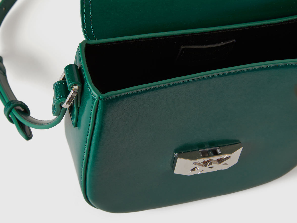 Borsa piccola a tracolla effetto vernice