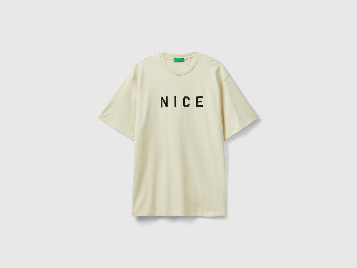 T-shirt con stampa slogan