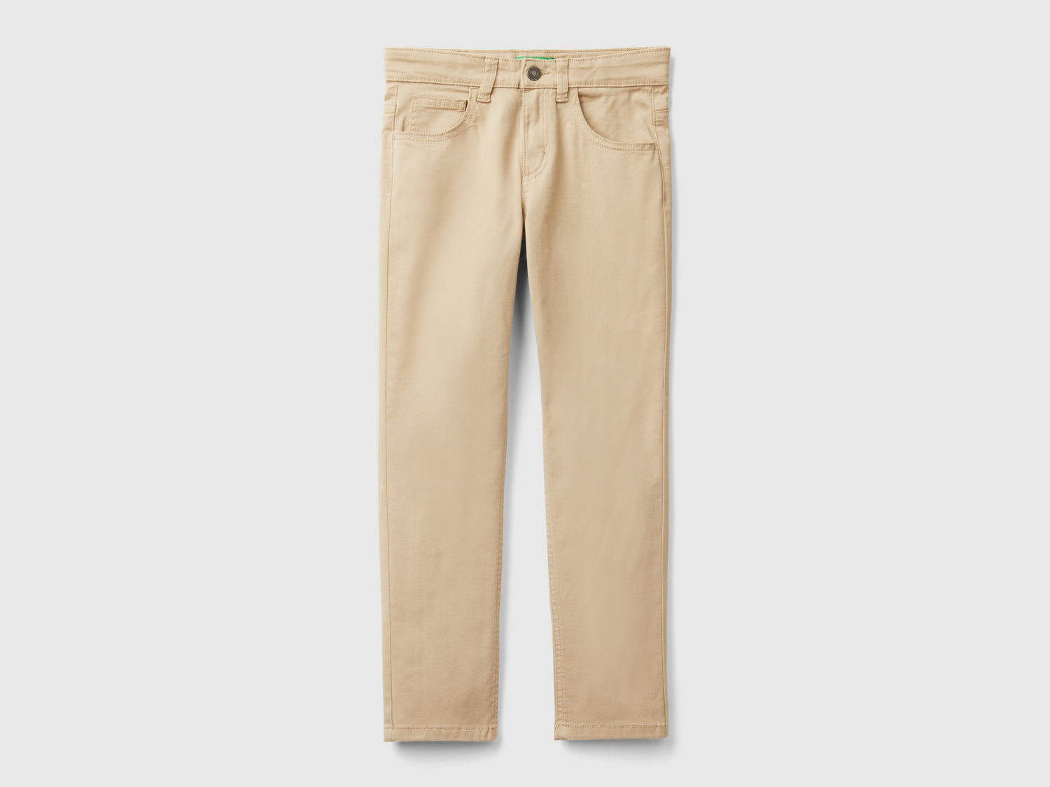 Slim fit five pocket trousers da bambino beige | Benetton Outlet