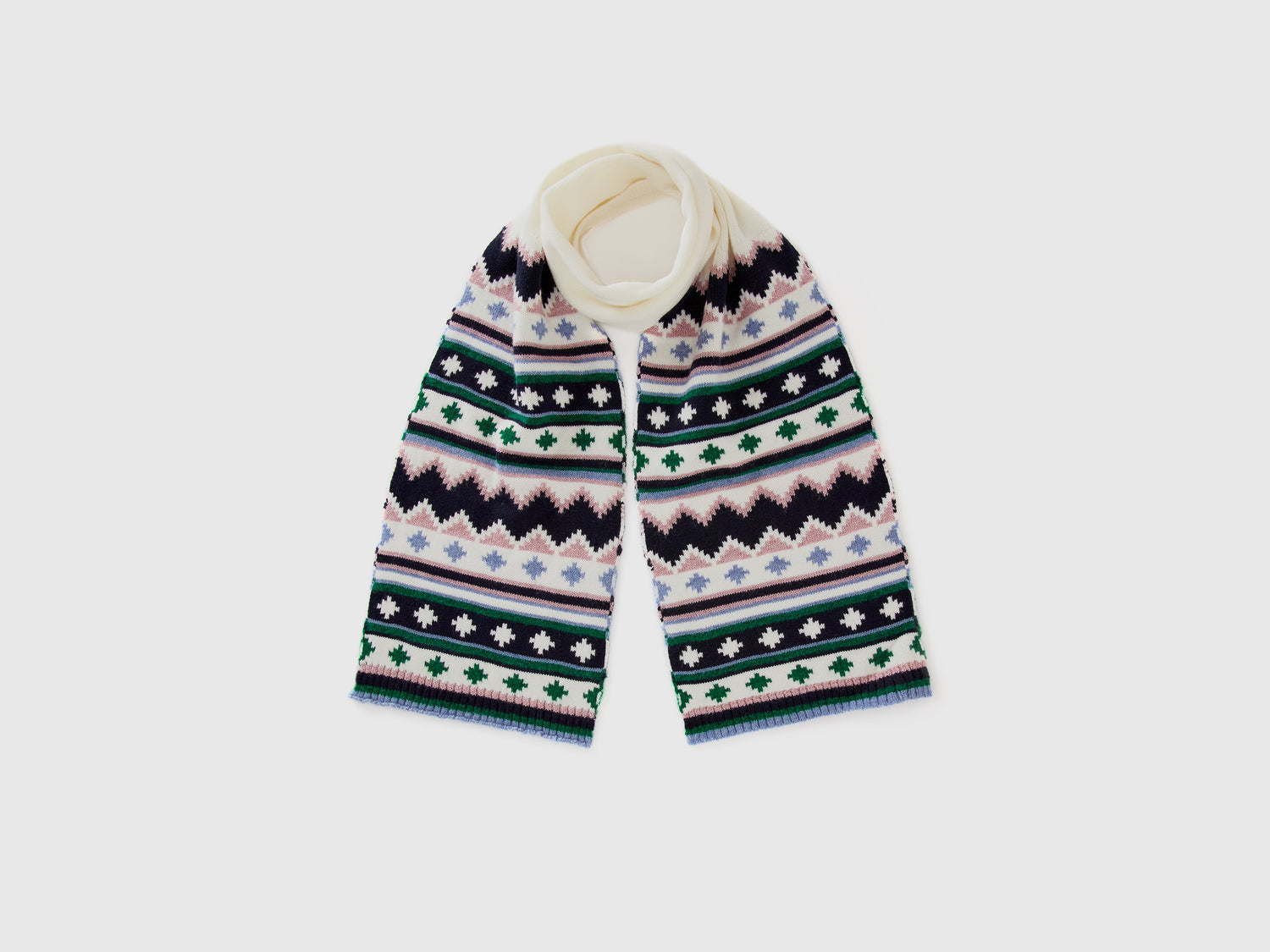 Sciarpa jacquard con lurex da donna blu scuro | Benetton Outlet