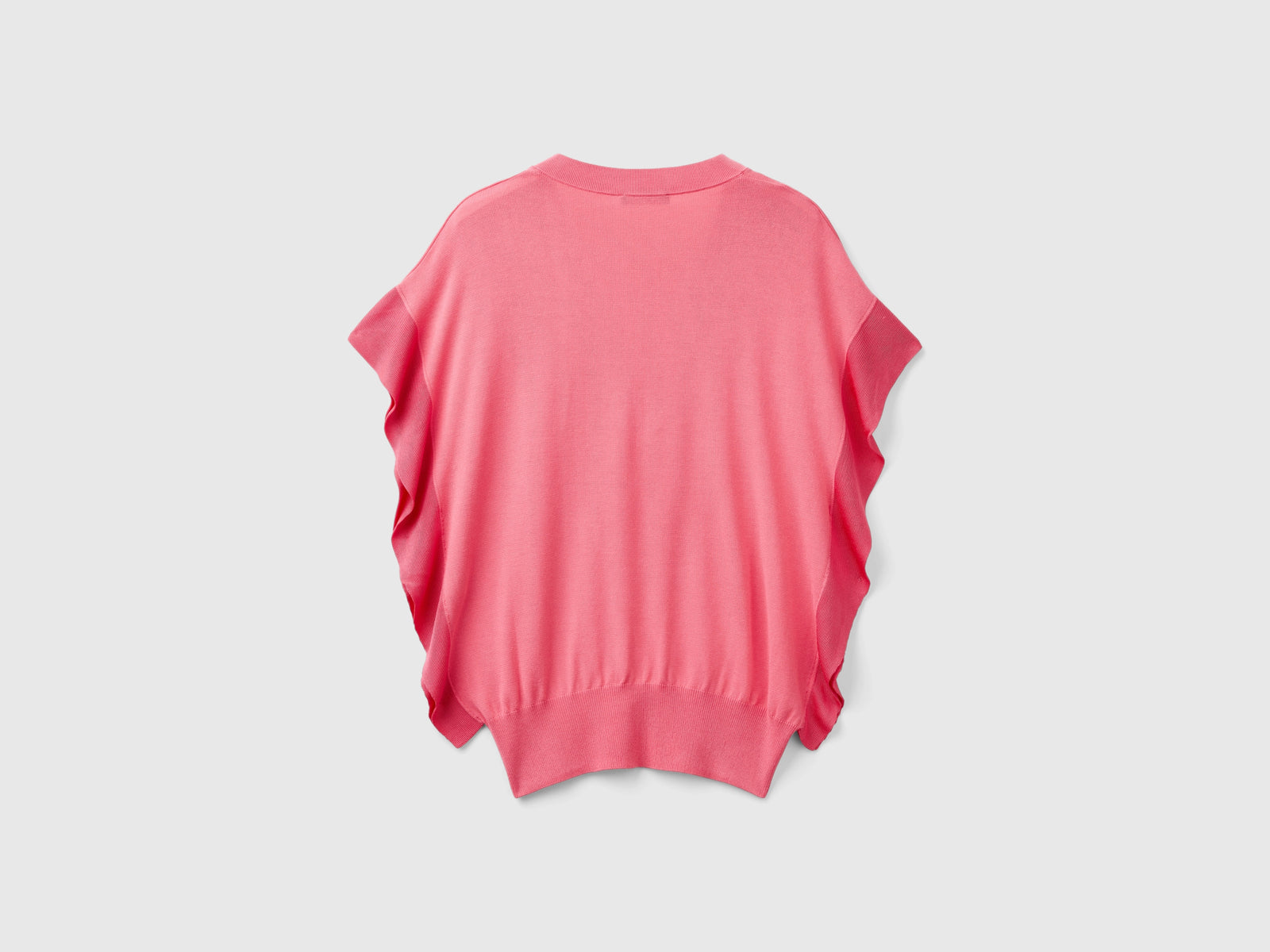 Maglia con drappeggio da donna fucsia 2 | Benetton Outlet