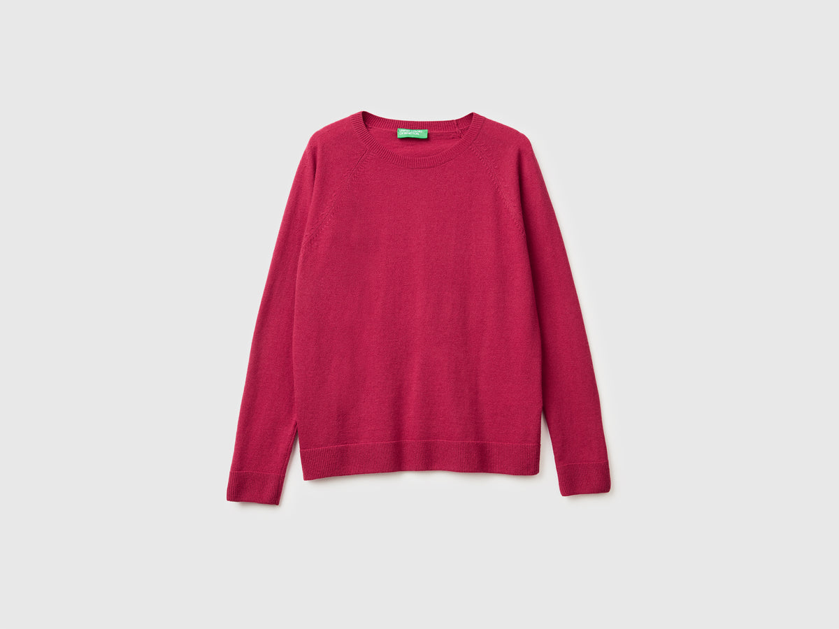 Maglia girocollo in misto lana e cashmere