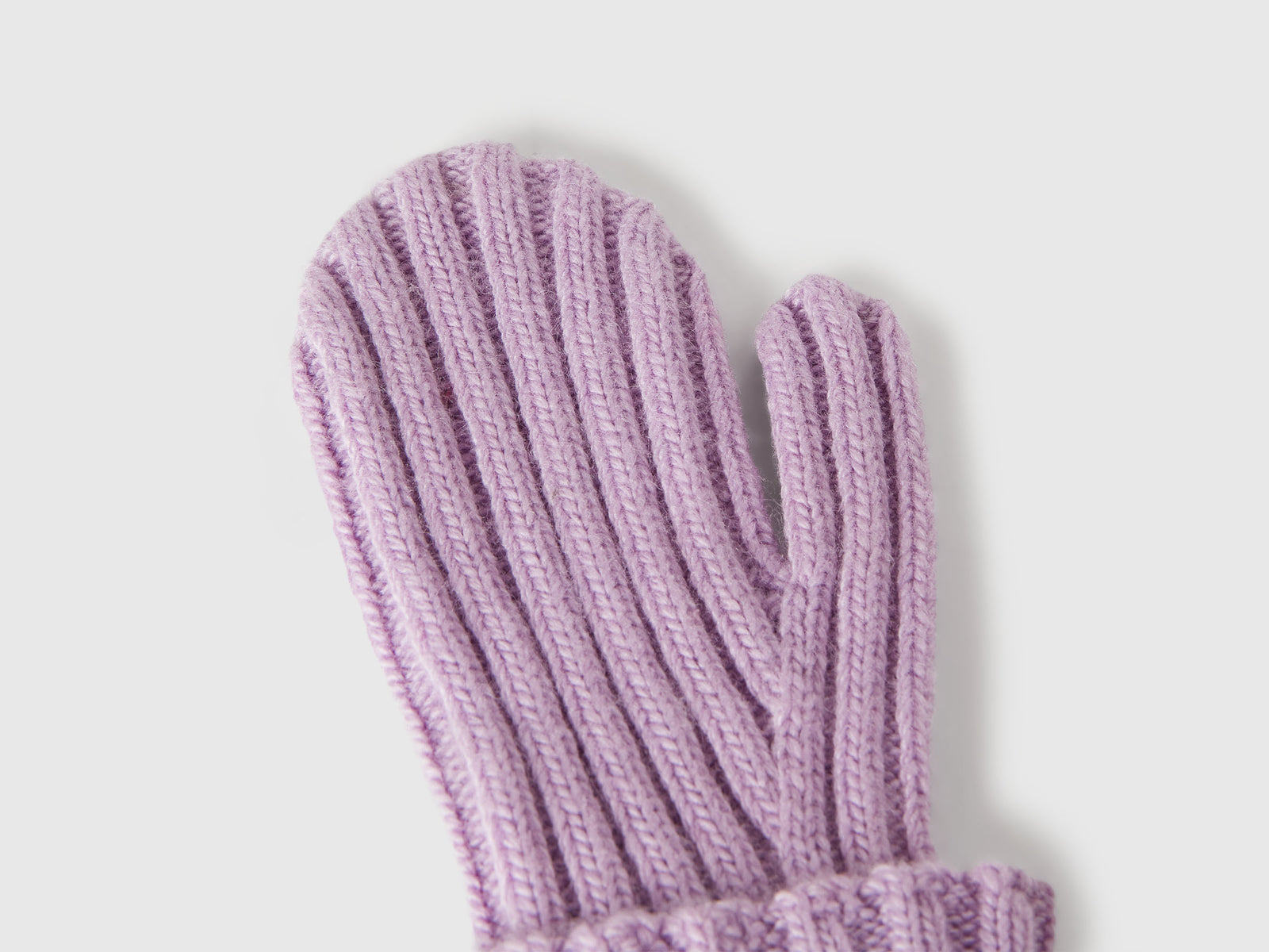 Muffole in misto lana da bimbo lavanda 2 | Benetton Outlet
