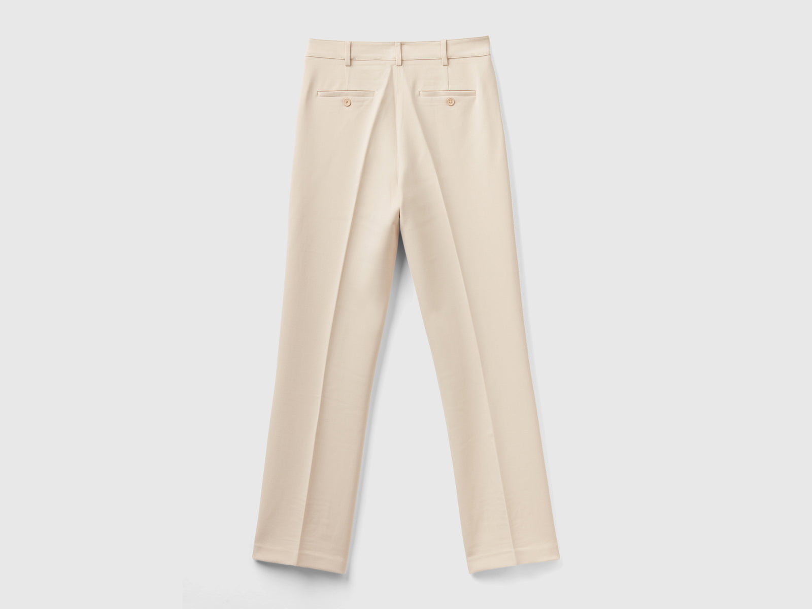 Pantaloni regular fit da donna beige 2 | Benetton Outlet