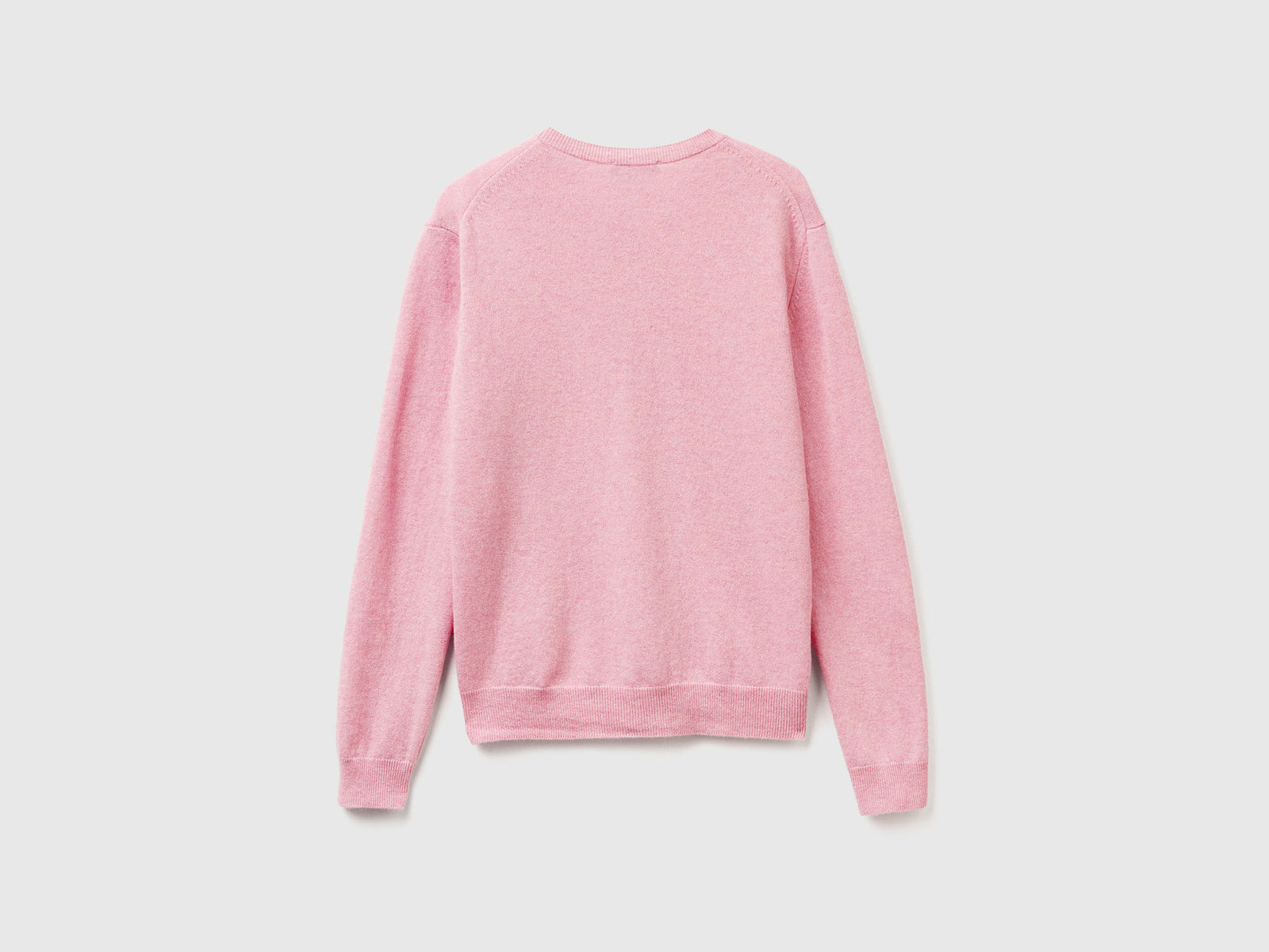 Cardigan girocollo in pura lana Merino da donna rosa 2 | Benetton Outlet