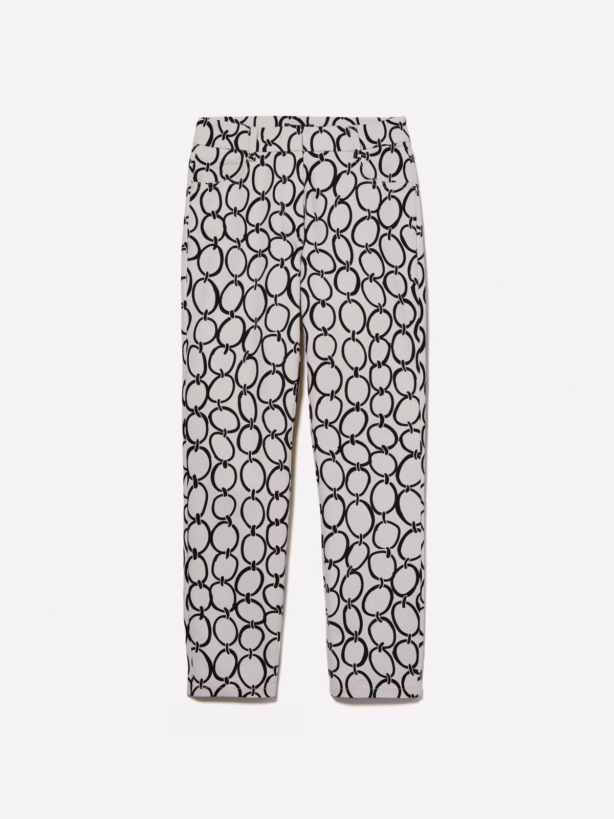 Pantalones estampados de corte entallado