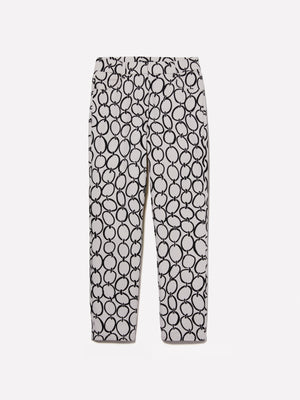 Pantalones estampados de corte entallado