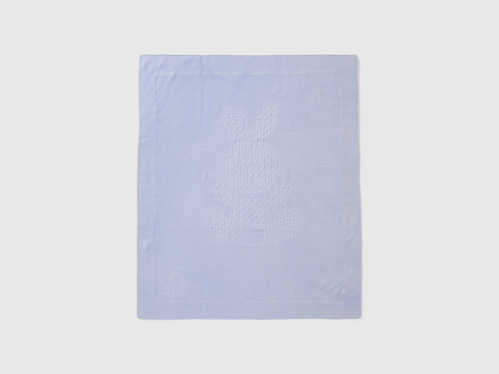 Copertina con coniglietto da neonato celeste 2 | Benetton Outlet