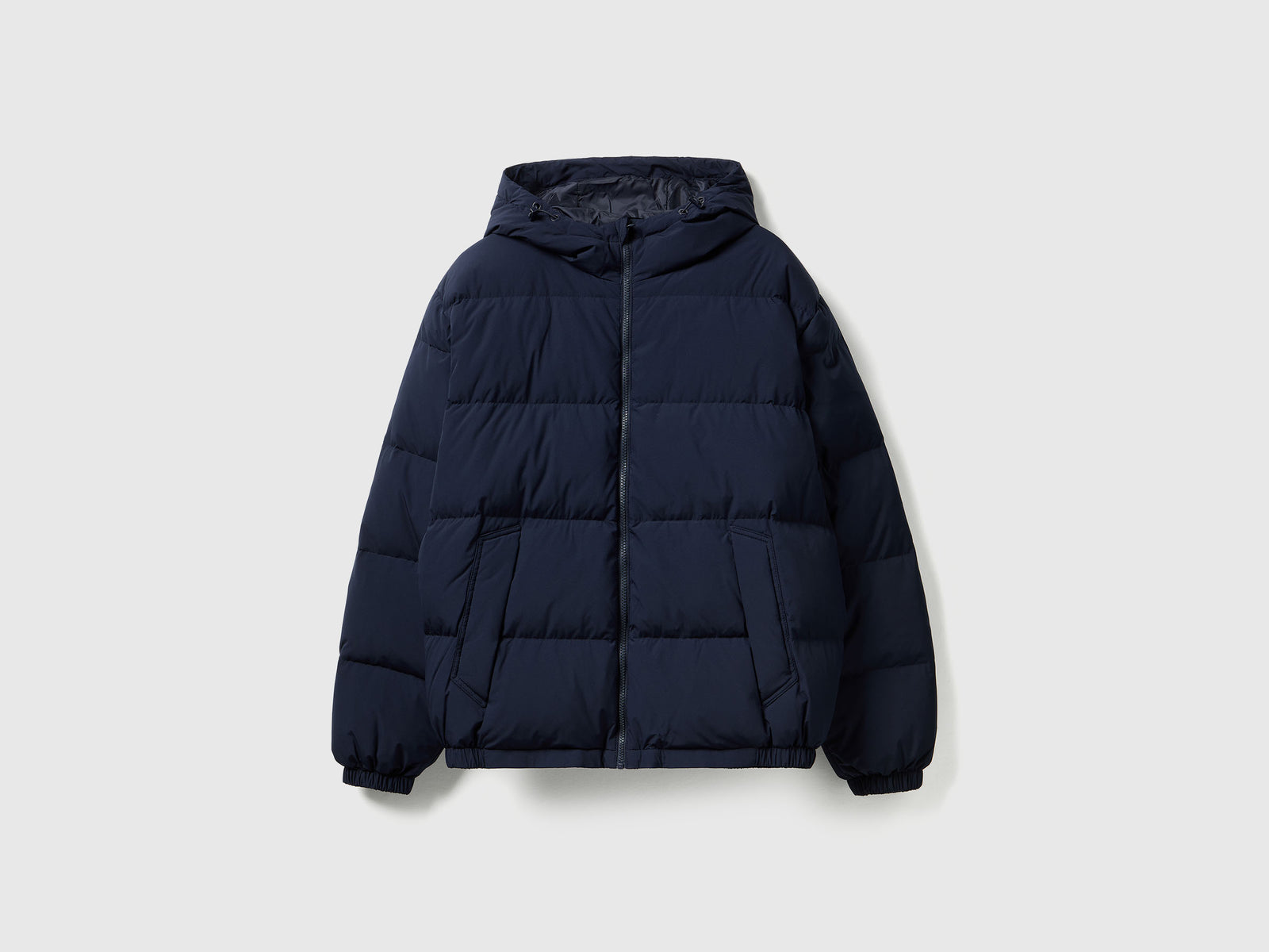 Piumino imbottito vera piuma riciclata da uomo blu scuro | Benetton Outlet