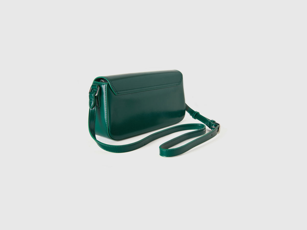 Borsa baguette effetto vernice