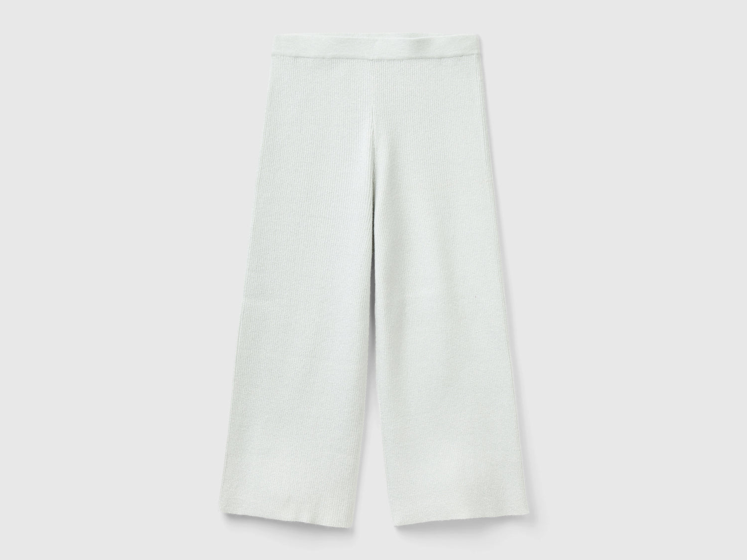 Pantaloni in maglia con lurex da bambina bianco | Benetton Outlet