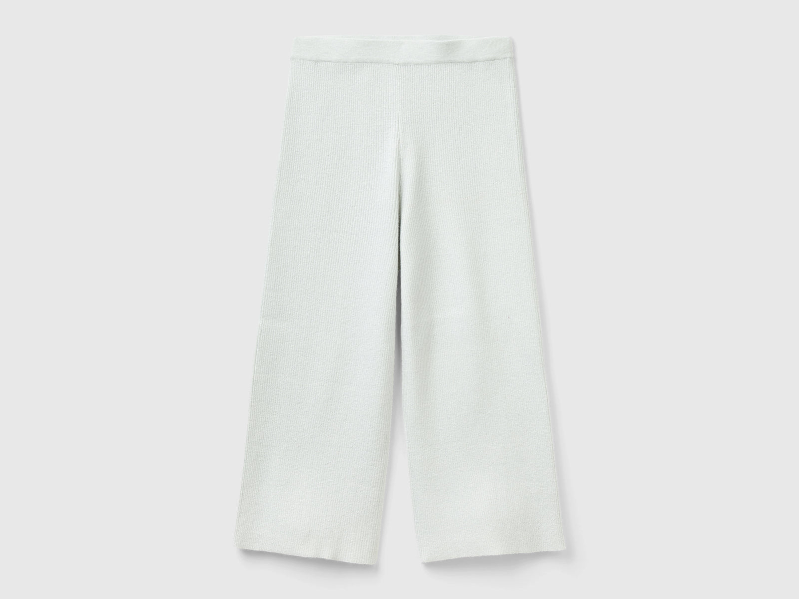 Pantaloni in maglia con lurex da bambina bianco | Benetton Outlet