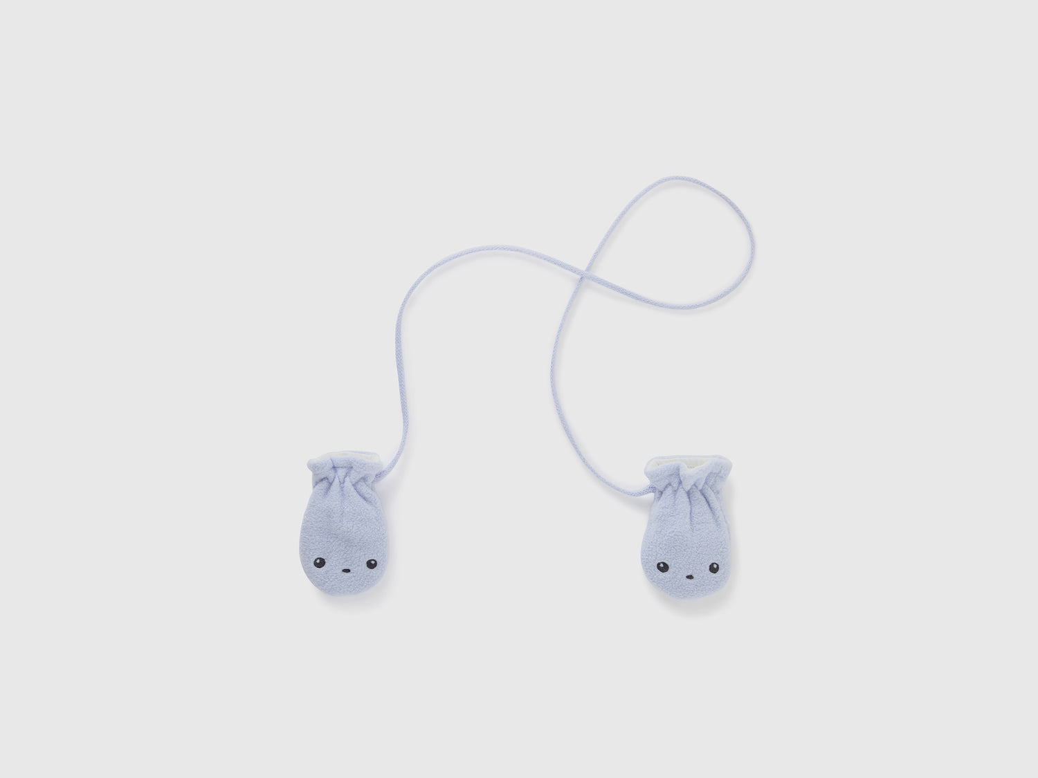 Muffole in morbido pile da neonato celeste | Benetton Outlet