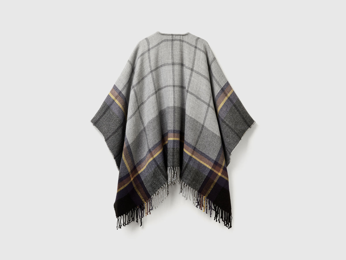 Mantella a quadri jacquard
