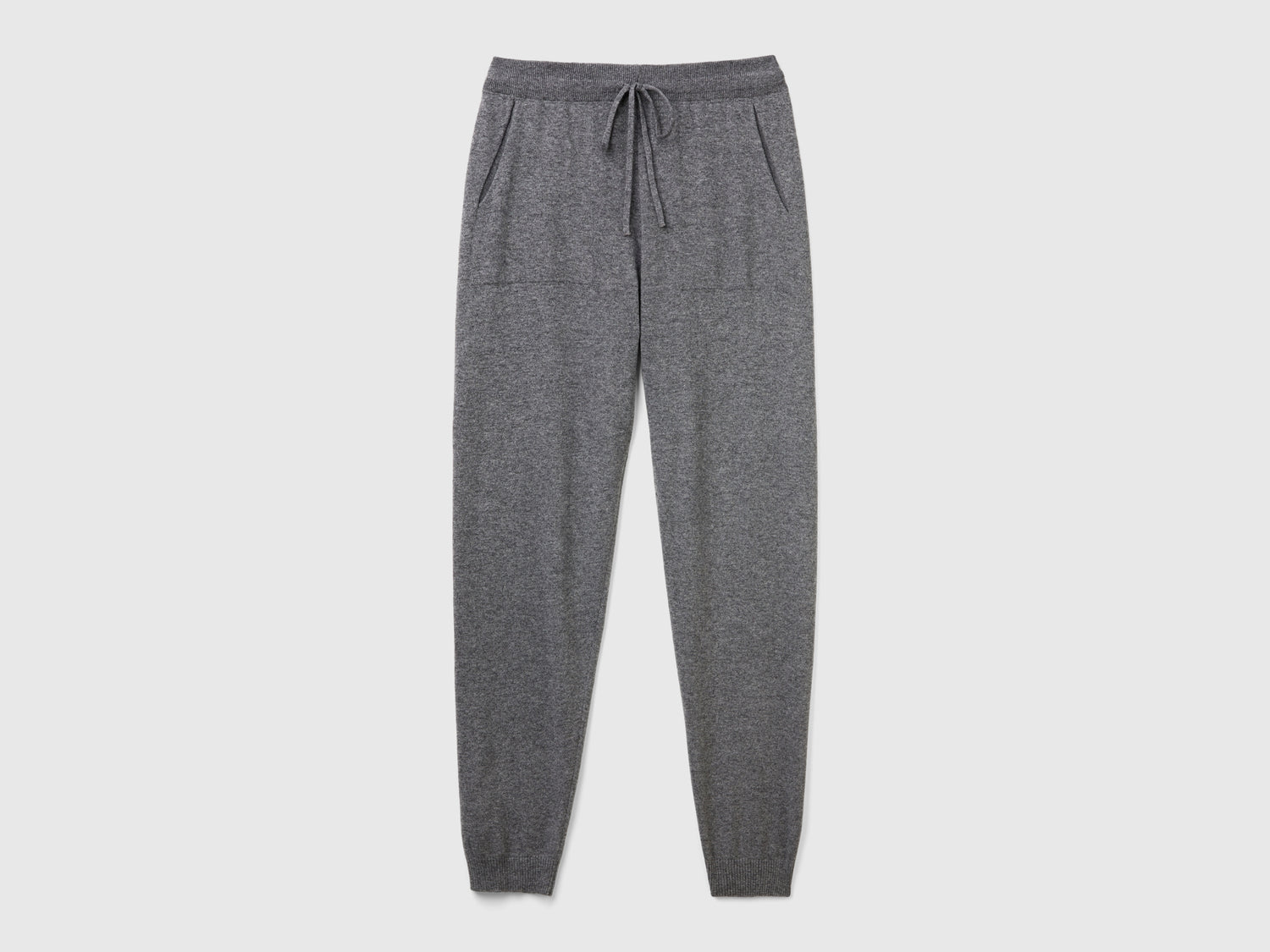 Pantalone sportivo misto cashmere da donna grigio scuro | Benetton Outlet
