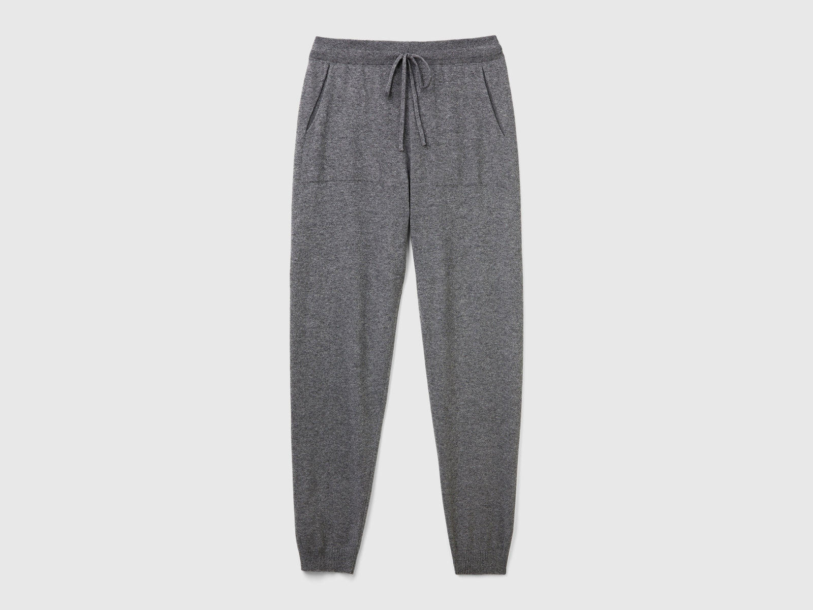 Pantalone sportivo misto cashmere da donna grigio scuro | Benetton Outlet