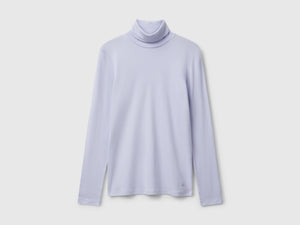 T-shirt a manica lunga con collo alto